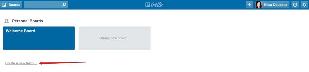 new Trello team