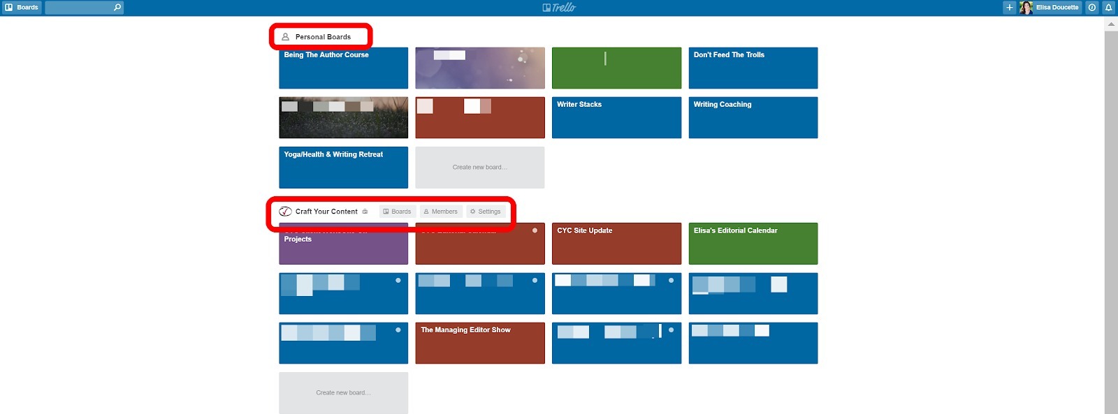 trello workspace
